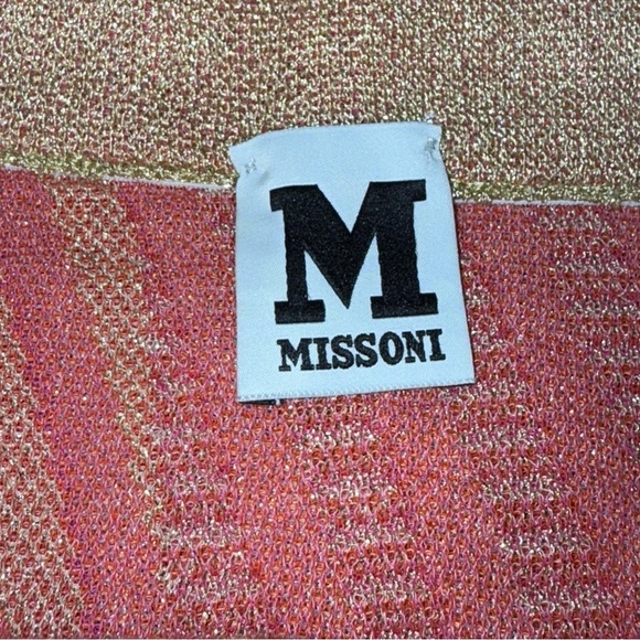 MISSONI Metallic Crochet Knit Mini Skirt size 40 Small - Picture 4 of 6